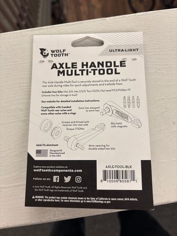Used Wolf Tooth Axle Handlr Multi-Tool bike — image 2 of 2