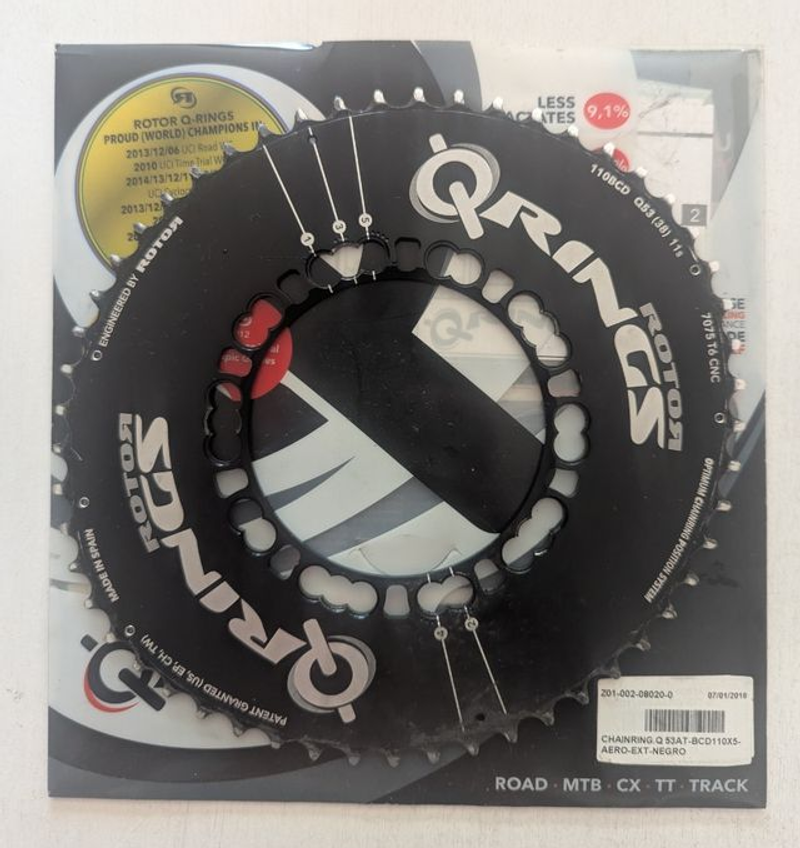 Rotor Q-Rings 53x38 BCD 110x5 Drivetrain & Pedals usato
