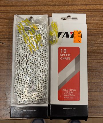 Taya Chain Deca - 101 (UL) 10sp Lightweight Drivetrain & Pedals d'occasion
