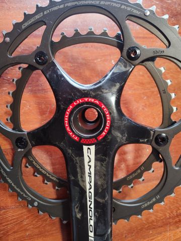 Campagnolo Super Record Titanio Crank Drivetrain & Pedals d'occasion