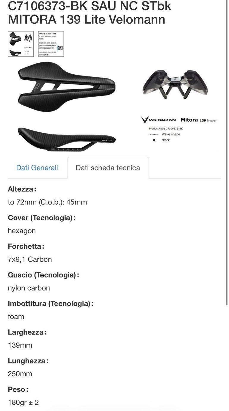 Velomann Sella velomann Mitora 139 Carbon 2025
