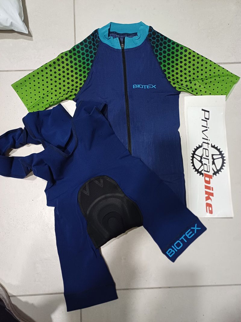 Biotex COMPLETINO ESTIVO BIOTEX POIS BLUE XS-S - LT6-SF1 2024 Cycling Clothing d'occasion