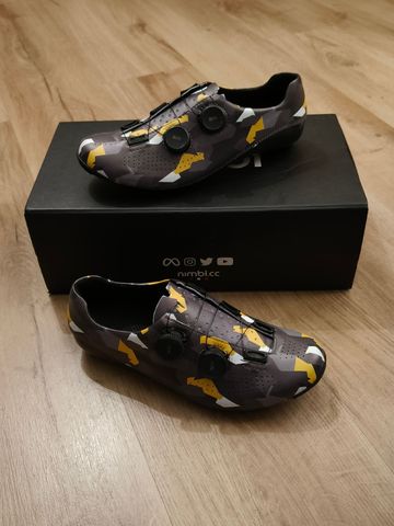 Brugt Nimbl Sapatos de Ciclismo Ultimate Carbon edição Limitada Team Visma "Novos" 2024 Cycling Shoes