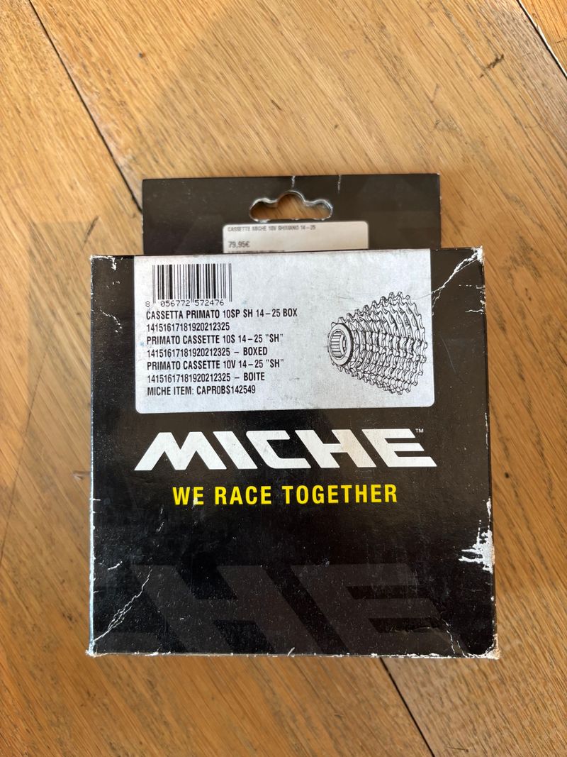 Miche CASSETTE 14-25 10V comp. Shimano Drivetrain & Pedals usato
