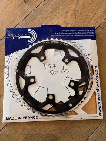 Used Spécialités T.A. Specialites TA Zephyr Chainrings Road 110mm Compact Shimano 50D 9/10V bike — image 3 of 3