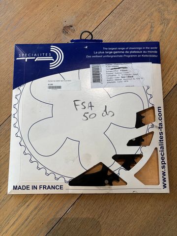 Spécialités T.A. Specialites TA Zephyr Chainrings Road 110mm Compact Shimano 50D 9/10V Drivetrain & Pedals usato