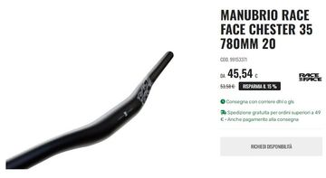 Brugt Race Face Chester Handlebar 35mm Cockpit