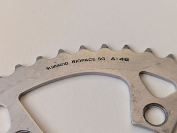 Shimano Biopace Chainring 46T 104 BCD bike usato — immagine 3 di 4