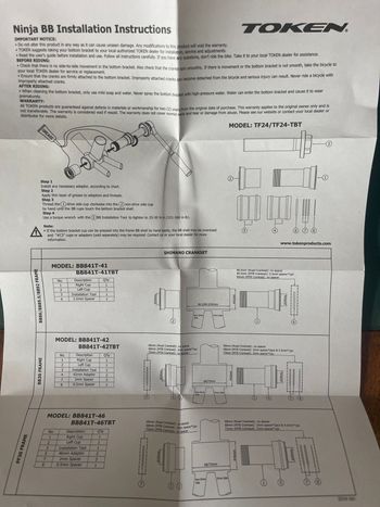 Token, bottom bracket Shimano