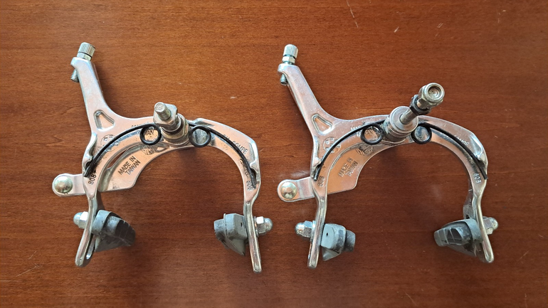 Used Dia Compe Dia-Compe 808 Silver Rim Brake Calipers 61-79mm bike — image 4 of 4