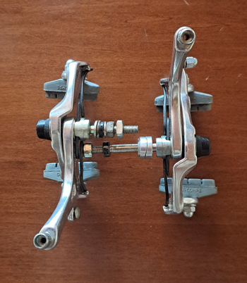 Used Dia Compe Dia-Compe 808 Silver Rim Brake Calipers 61-79mm bike — image 2 of 4