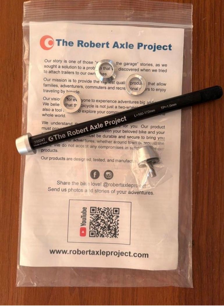 Used Robert Axle Project through axle for home trainer. The . 160-172mm. TP 1.0mm. New never used 2024 bike — image 2 of 2