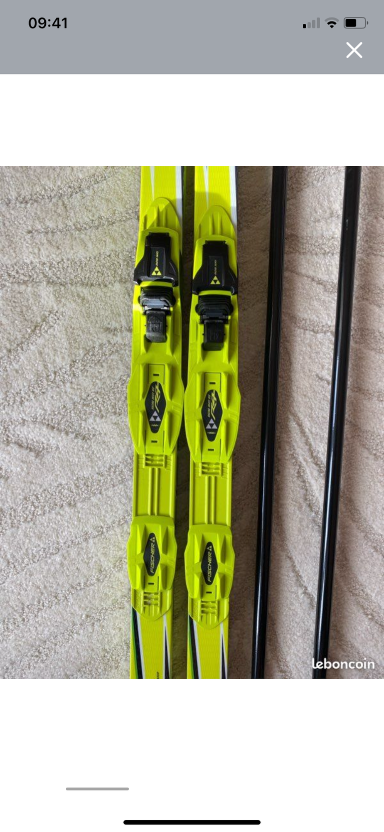 Used Fischer Skis skating FischerRCS 1.77m et bâtons 2025 bike — image 1 of 5