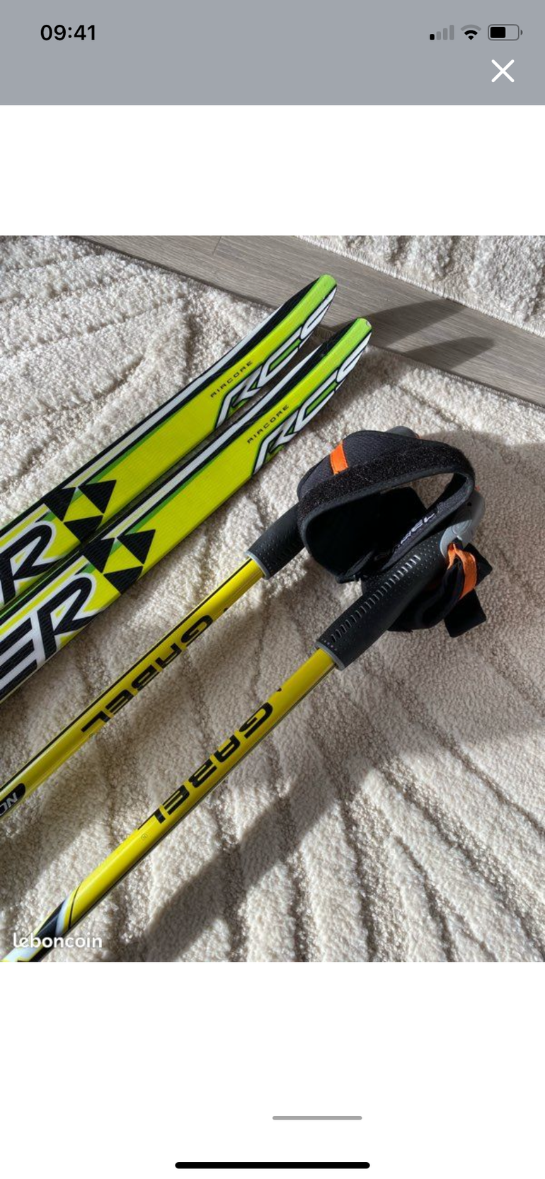 Used Fischer Skis skating FischerRCS 1.77m et bâtons 2025 bike — image 3 of 5