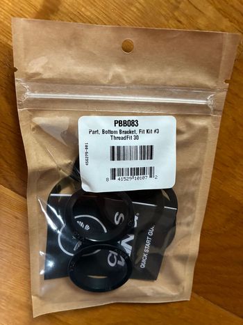Chris King, PBB083 Bottom Bracket Fit Kit #3 Thread Fit 30