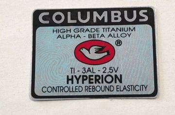 Gebrauchtes Columbus Hyperion titanium sticker 2000 Cycling Accessories