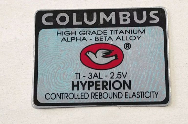 Columbus Hyperion titanium sticker 2000