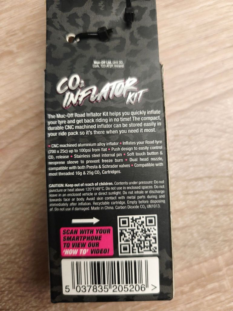 Used MUC-OFF CO2 inflator kit bike — image 2 of 3
