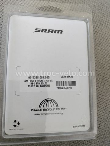Sram Adaptateur Etrier Avant Arrière PM PM 20mm bike d'occasion — image 2 sur 3