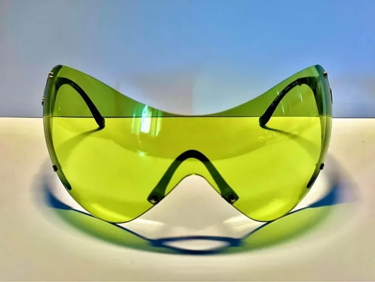 Used Dior SKY1 Shield Sunglasses – Lightweight Sport Design – Yellow Lens – Complete Set 2002 bike — image 1 of 5