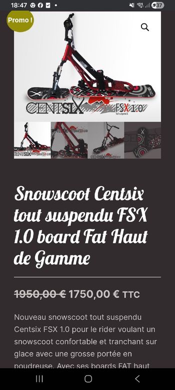Used centsix snowscoot bike — image 3 of 9