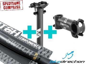 Switch Trittico Manubrio Superlight carbonio 760 Flat, Attacco -7 o -17, Reggisella carbonio dritto o arretrato 2025 Cockpit d'occasion