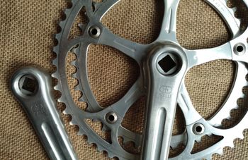 Used galli Criterium 52/43 Double Chainring Crankset 144BCD 170mm 1985 bike — image 2 of 6