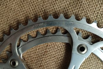 Used galli Criterium 52/43 Double Chainring Crankset 144BCD 170mm 1985 bike — image 3 of 6