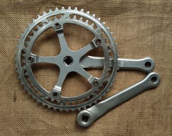 Used galli Criterium 52/43 Double Chainring Crankset 144BCD 170mm 1985 bike — image 5 of 6