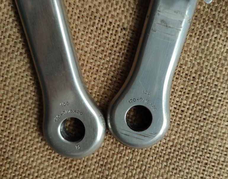 Used galli Criterium 52/43 Double Chainring Crankset 144BCD 170mm 1985 bike — image 6 of 6