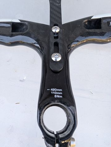 Used Fsa Plasma Integrated Compact Carbon Stem/Handlebar 420mm bar 110mm stem bike — image 3 of 5