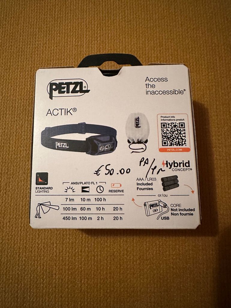 Used Petzl Lampada frontale  Actik 450 lm nero 2025 bike — image 2 of 3