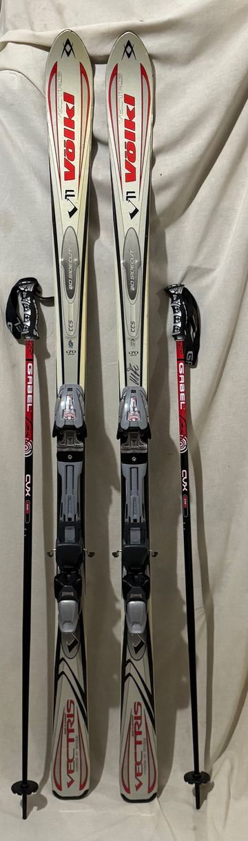 Used Volkl V11 Skis with Marker Bindings and Poles Skiing & Skitouring