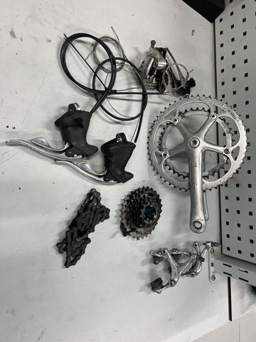 Brugt Campagnolo Record / Veloce / Athena Drivetrain & Pedals