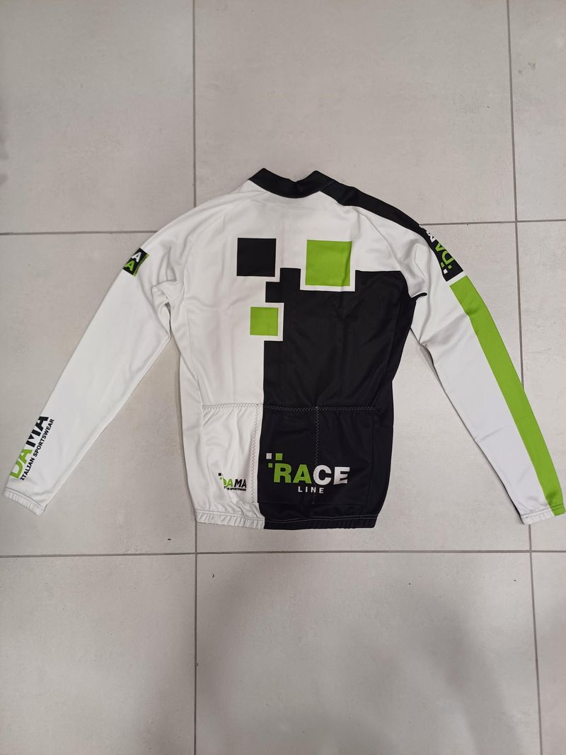 Dama MAGLIA INVERNALE LEGGERA RACE LINE WHITE/GREEN L - DMRL18-L 2023 Cycling Clothing usato