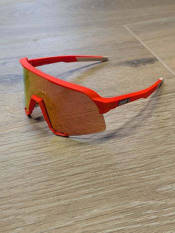 100%, S3 Mathieu Van der Poel Limited Edition Bril Neon Oranje