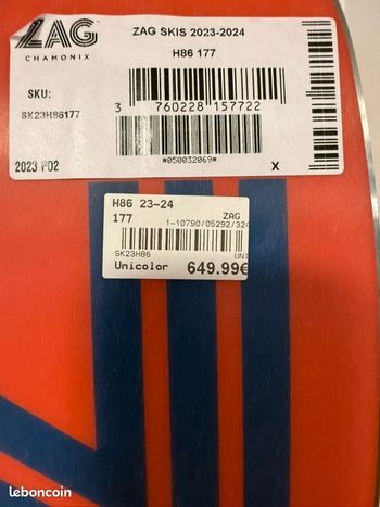 Used zag Harfang 86 177cm bike — image 2 of 3