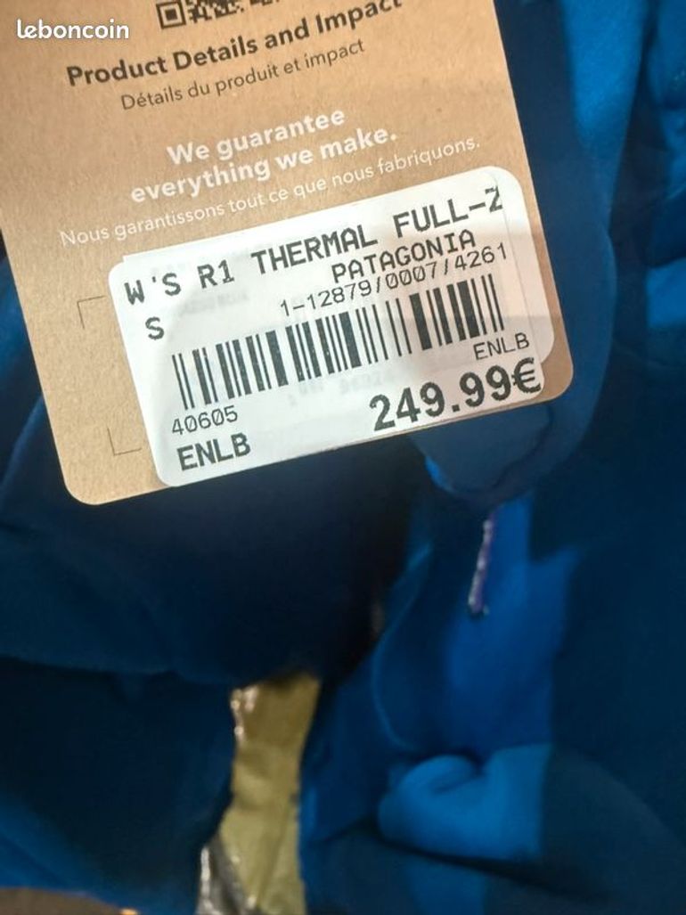 Used Patagonia R1 thermal full-zip bike — image 3 of 3