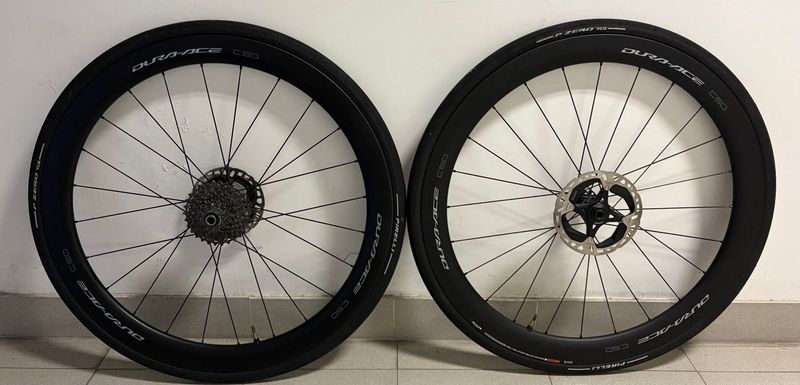 Tweedehands 2024 Shimano Dura-Ace C50 Carbon Tubular Wheel Wheels