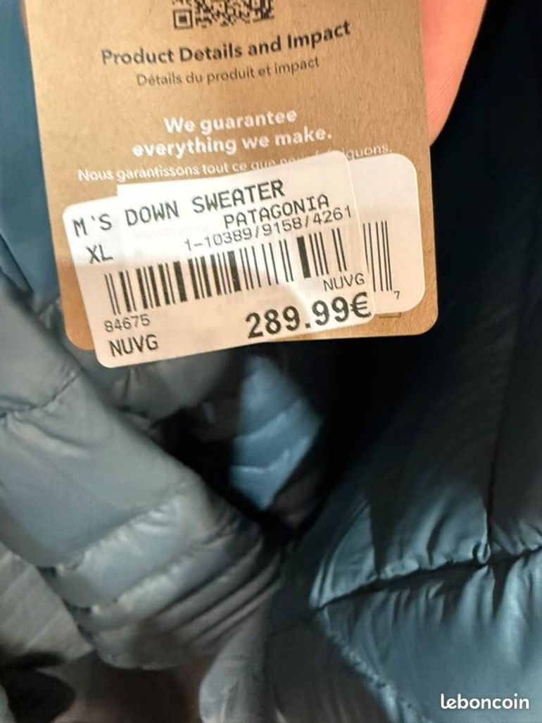 Used Patagonia M's down sweater bike — image 3 of 3