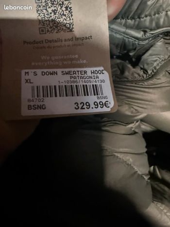 Used Patagonia Men's dows sweater hoody bike — image 3 of 3