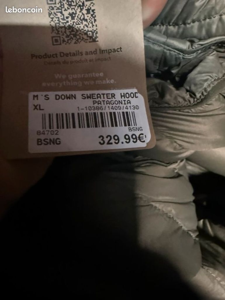 Used Patagonia Men's dows sweater hoody bike — image 3 of 3