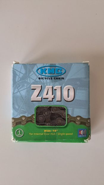 Kmc, Kette 1/2 x 1/8"  Z410 - Rostfreier Stahl - 112 Glieder - 1 Gang