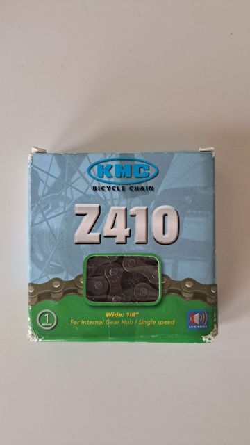 Używany Kmc Kette 1/2 x 1/8" Z410 - Rostfreier Stahl - 112 Glieder - 1 Gang Drivetrain & Pedals
