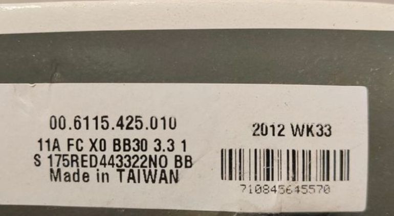 Used Sram XO 3x10 Crank 175mm BB30 44/33/23 bike — image 4 of 4