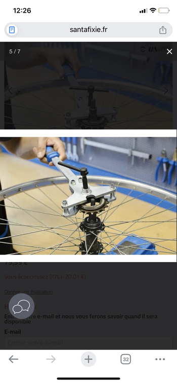 Used unior DÉMONTE ROUE LIBRE  1722/2BI UNIVERSEL bike — image 5 of 6