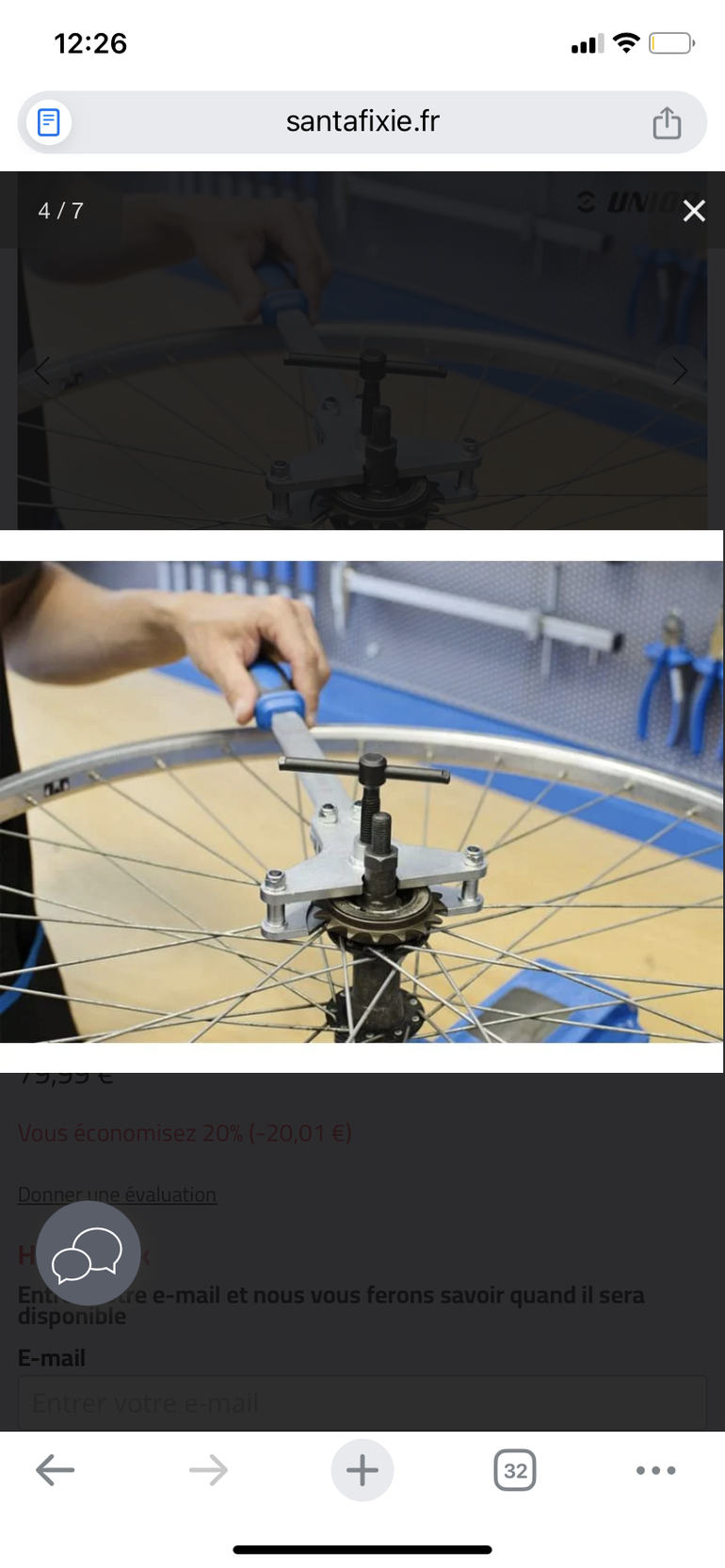 Used unior DÉMONTE ROUE LIBRE  1722/2BI UNIVERSEL bike — image 6 of 6