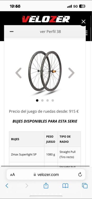 Used 2021 Velozer 38 SL Wheelset bike — image 8 of 8