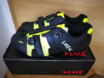 Brugt Lake CX241 Size 48 Carbon schwarz/gelb bike — billede 2 af 8