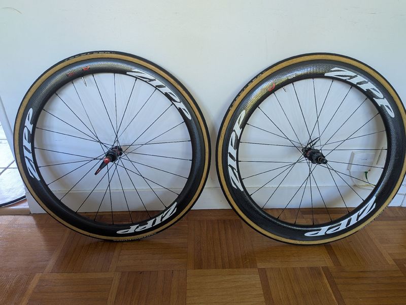 Tweedehands Zipp 303 avant et 404 arrière Wheels